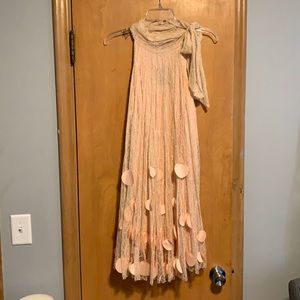 Ryu Blush Fun Tie Neck Dress